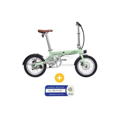 VELO A ASSISTANCE ELECTRIQUE RETRO VERT+ MARQUAG+DECL BICYCODE